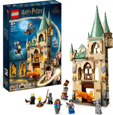 Produktbild von LEGO 76413 Harry Potter Hogwarts: Raum der Wünsche, Schloss-Spielzeug mit verwandlungsfähiger Feuerschlangen-Figur, Modular Building der Heiligtümer des Todes