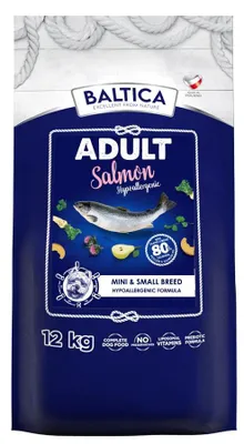 Zdjęcie produktu dla Baltica Adult XS/S 12kg Hipoalergiczna Sucha Karma Z Łososiem Dla Psów Miniaturowych i Małych Ras