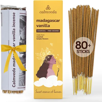 Immagine prodotto di Bastoncini di incenso alla vaniglia con patchouli, 80 pezzi, diffusori di fragranza naturali per la meditazione