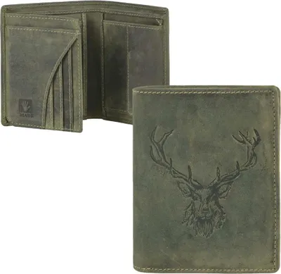 Immagine prodotto di Greenburry Portafoglio vintage in pelle di cervo 9,5 cm