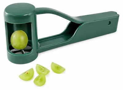 Druivensnijder, Tomatensnijder, Kersenontpitter – 1 Stück, Edelstahl, grün