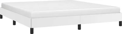 Produktbild von Langlebige Bettgestell Weiß 180x200cm Kunstleder - Möbel890949 - Klassische BettenJugendbett Tagesbett