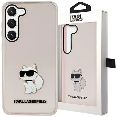 Produktbild von Karl Lagerfeld KLHCS23SHNCHTCP S23 S911 rosa/rosa Hardcase Ikonik Choupette Handyhülle