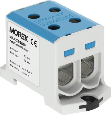 Obrázok produktu pre Hlavná káblová svorka 4x6-95mm2 modrá 1P OTL 95-2 MAA2095B10 Morek 4122