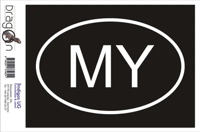 Produktbild von Aufkleber / Autoaufkleber - JDM / Die cut / Auto / OEM - Malaysia MY - 110x70 mm rot - Heckscheibe / Heckscheibenaufkleber