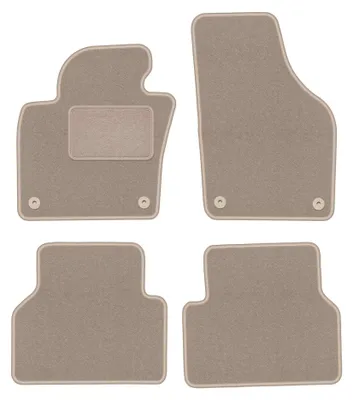 Productafbeelding van Velours automatten voor Volkswagen Tiguan I 2007-2015 (MPV) – 4-delig, beige, op maat – Wielganizator LUX