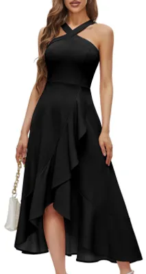 Productafbeelding van Maxi Halter Cocktailjurk voor Dames in Zwart