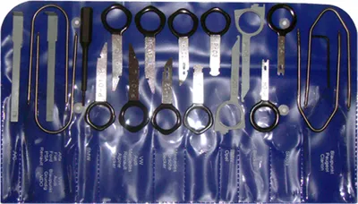 Image de Kit de dépose radio universel Outil de déverrouillage de navigation pour autoradio 20 pcs.