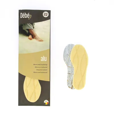 Produktbild von DEBE Alu junior - Extra warme Einlegesohle mit Aluminium- und Schurwollschicht - 22