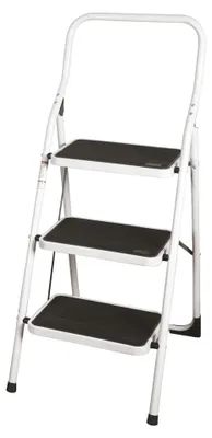 Klappbarer Tritt-Hocker, 3 Stufen, Metall, 123x48x7 cm