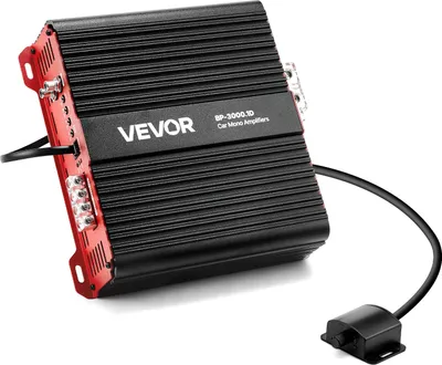 Immagine prodotto di VEVOR amplificatore monoblocco per auto 3000 W RMS MAX 1/2/4 Ohm, amplificatore audio (classe D / 1 canale) con controllo del livello del subwoofer telecomandato filtro passa-basso amplificazione dei bassi controllo del volume