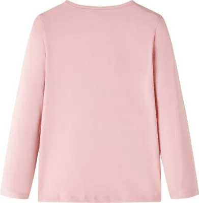 Image de vidaXL T-shirt manches longues enfant rose clair 128