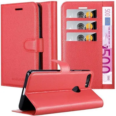Obrázek produktu pro Cadorabo pouzdro pro Alcatel 1S 2019 Protective Case in Red Pouzdro na mobilní telefon s magnetickým zavíráním