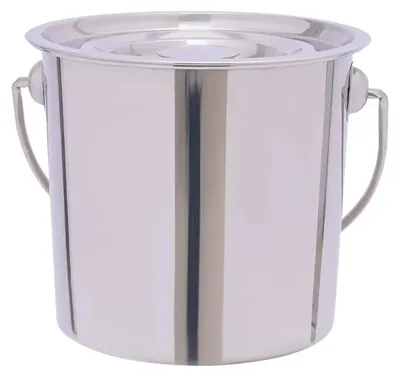 Produktbild von Eimer aus Edelstahl - Abfalleimer/Komposteimer 6 l - Mit Deckel - Auch als Wassereimer & Garteneimer - Silber
