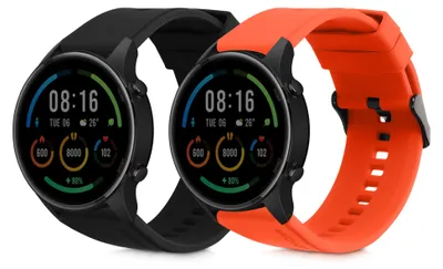 Produktbild von kwmobile 2x Uhrenarmband für Xiaomi Mi Watch Color Sport / S1 Active Armband - Fitnesstracker Band Set aus TPU Silikon - Ersatzarmband Smartwatch -