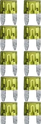 Produktbild von baytronic 10x Kfz-Flachstecksicherung Mini gelb 20A