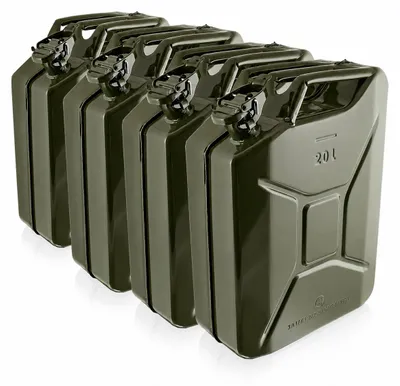 Produktbild von Bituxx 4x Kraftstoffkanister Metall 20 Liter Olive MS-17573, KI-generiertes Bild