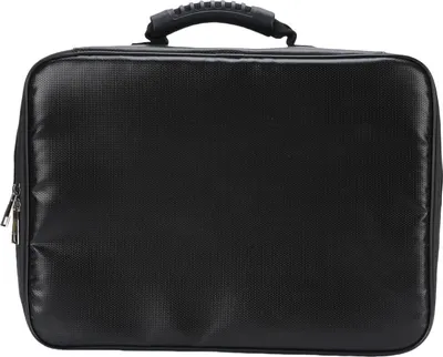 Produktbild von Feuerfester Dokumenten-Organizer mit Codeschloss, 3-lagiger wasserdichter Reißverschluss, tragbare Aktentasche für Laptops, Zertifikate, Schwarz