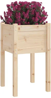 Immagine prodotto di Vaso in legno massello XXL - 50x50x70 cm - Grande fioriera da esterno