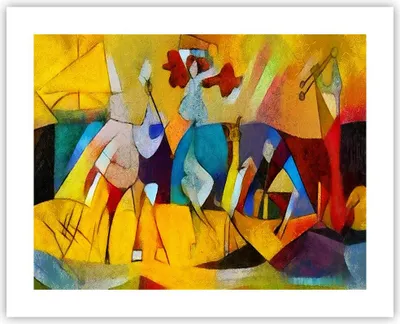 Produktbild von Poster - Poster ohne Rahmen - Abstraktion modern - 50x40 cm - Wand Bild - Wanddeko - Wandbilder - Kunstposter - Wandposter - Bilder - Kunstdruck - Wanddekoration - Wandbild - P2XAA50x40-3455