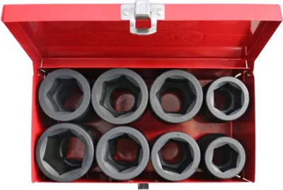 Produktbild von KS Tools 1 Sechskant-Kraft-Stecknuss-Satz, lang, 8-tlg