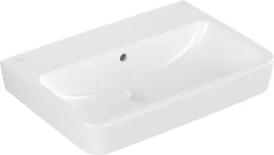 Produktbild von Villeroy & Boch O.Novo Opzetwastafel Met Overloop Zonder Kraangat 65x46x17,5 cm Wit