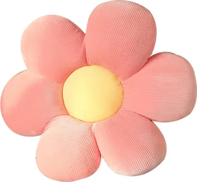 Produktbild von Blumen-Bodenkissen Tatami-Blumen-Plüschdekor Bequemes Sitzkissen für Kinderzimmer Sofa-Dekoration (40 x 40 cm, Rosa & Gelb - a)