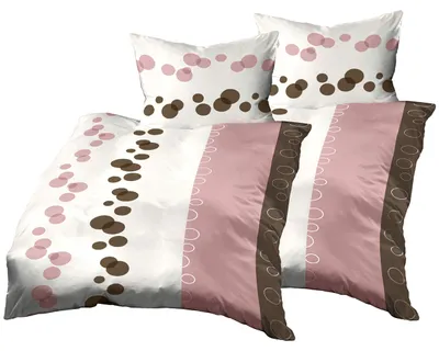 Bettwäsche-Set 4-tlg. Mako-Satin 155x220 + 80x80 cm