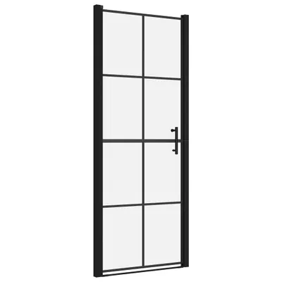 Produktbild von vidaXL Duschtür Hartglas 81x195 cm Schwarz