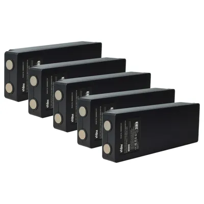 Produktbild von vhbw 5x Akku kompatibel mit Scanreco YWW0439 Industrie-Funkfernsteuerung Fernbedienung (2500 mAh, 7,2 V, NiMH) - Schwarz