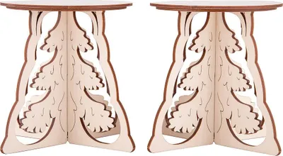 Zdjęcie produktu dla Zestaw 2 podstawek pod świece (15x12cm) marki Tietze Erzgebirgsdesign