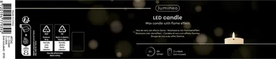 Produktbild von LED Kerze 7x15cm mit Timer Wachs Rustik Rot / Warmweiß