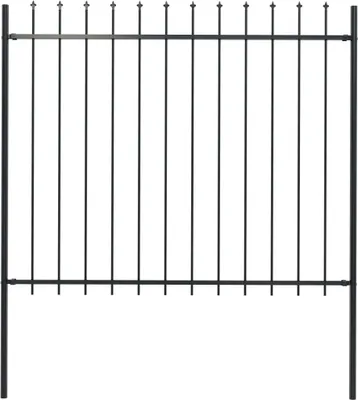 Obrázok produktu pre vidaXL Záhradný plot Woerden s hrotmi z ocele 181 x 150 cm čierny