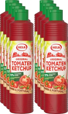Produktbild von 8 x Hela Ketchup Original Tomaten Ketchup 800 ml Flasche Tomatenketchup