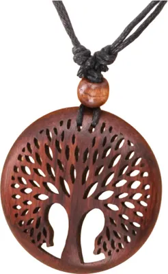 Produktbild von Ethno Holzschmuck, Halskette, Surferkette - Tree of Life 3, Braun, Ketten & Modeschmuck für den Hals
