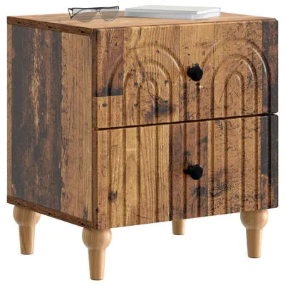Image de vidaXL Table de chevet en bois recyclé 43 x 34,5 x 48 cm, aggloméré