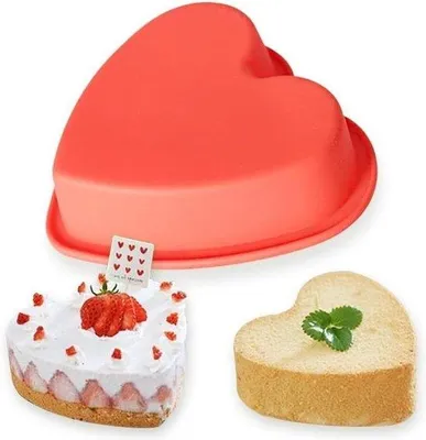 Immagine prodotto di Stampo per torte a forma di cuore in silicone, 25 cm, per dolci