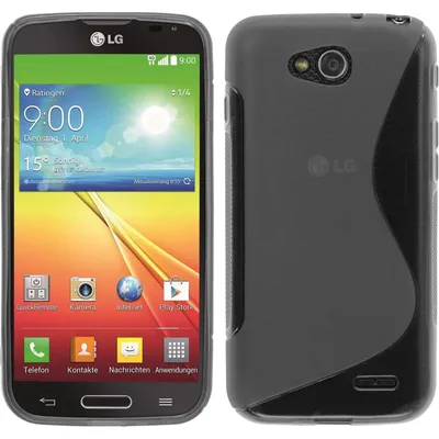 Produktbild von PhoneNatic Case kompatibel mit LG L90 - grau Silikon Hülle S-Style + 2 Schutzfolien