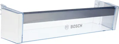 A clear, professional studio shot of a refrigerator door shelf.