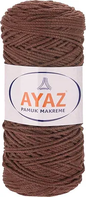 Produktbild von Makramegarn 250g Pamuk – Baumwoll Strickgarn & Häkelgarn – weiches Garn für Makramee, Stricken, Häkeln & DIY Projekte – Farbwahl, Farbe:1507 rotbraun