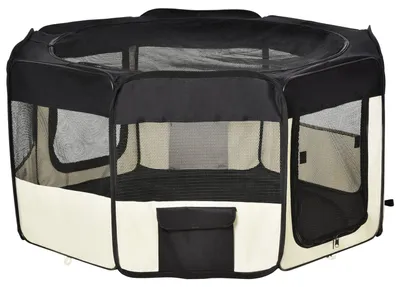 Produktbild von Welpenauslauf Freilaufgehege Tierlaufstall Laufstall Welpenzaun, 600D Oxford, Ø120Xh58Cm