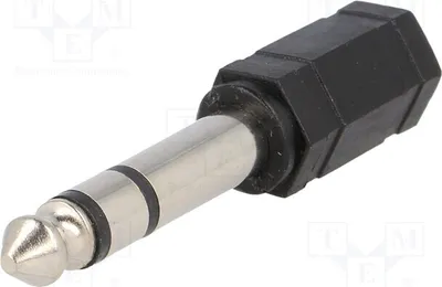 Immagine prodotto di Adattatore 2x, con connettore jack da 3,5 mm (femmina) e connettore jack da 6,35 mm (maschio), stereo, adattatore AV e riduttore