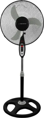 Obrázok produktu pre ESPERANZA EHF002KE, žalúziový ventilátor pre domácnosť, čierny, chodbový, 40 cm, 90°, tlačidlá