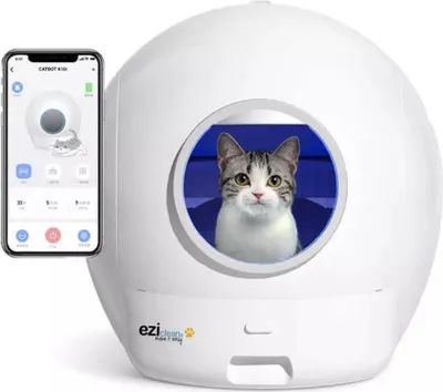 Immagine prodotto di Lettiera robotica autopulente da 60 litri, 55 db, bianca E.ziclean CATBOTK10I