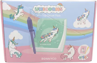 Produktbild von BONNYCO Einhorn Tintenstift Notizbuch Set Kreativ Schreibset Spruch Geschenk