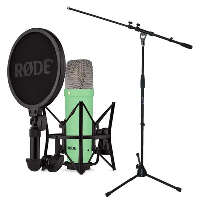 Zdjęcie produktu dla Mikrofon Rode NT1 Signature Green Zielony z podstawką