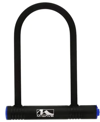 Produktbild von M-WAVE B 245 Bügelschloss 197mm X 245mm schwarz mit Halter