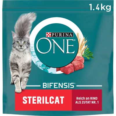 Productafbeelding van PURINA ONE BIFENSIS STERILCAT, voeding voor gesteriliseerde katten, 6 x 1,4 kg