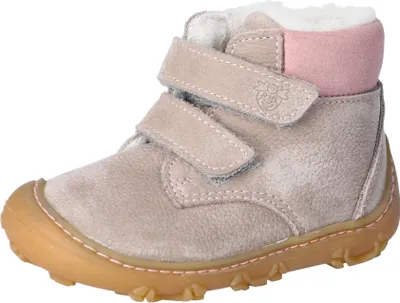A single child's boot is shown against a white background.