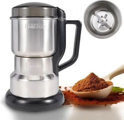 Produktbild von Elektrische Stahl-Grinder - Multifunktions-Schleifmaschine - Schnelles Schleifen - 300W - Für Reis, Bohnen und mehr - Haus-Blender - 8 Blätter - 90 Grad oder mehr - 4-10 Schleifstufen - Leistungsstarker Elektrischer Grinder - Handliche Küchenhilfe